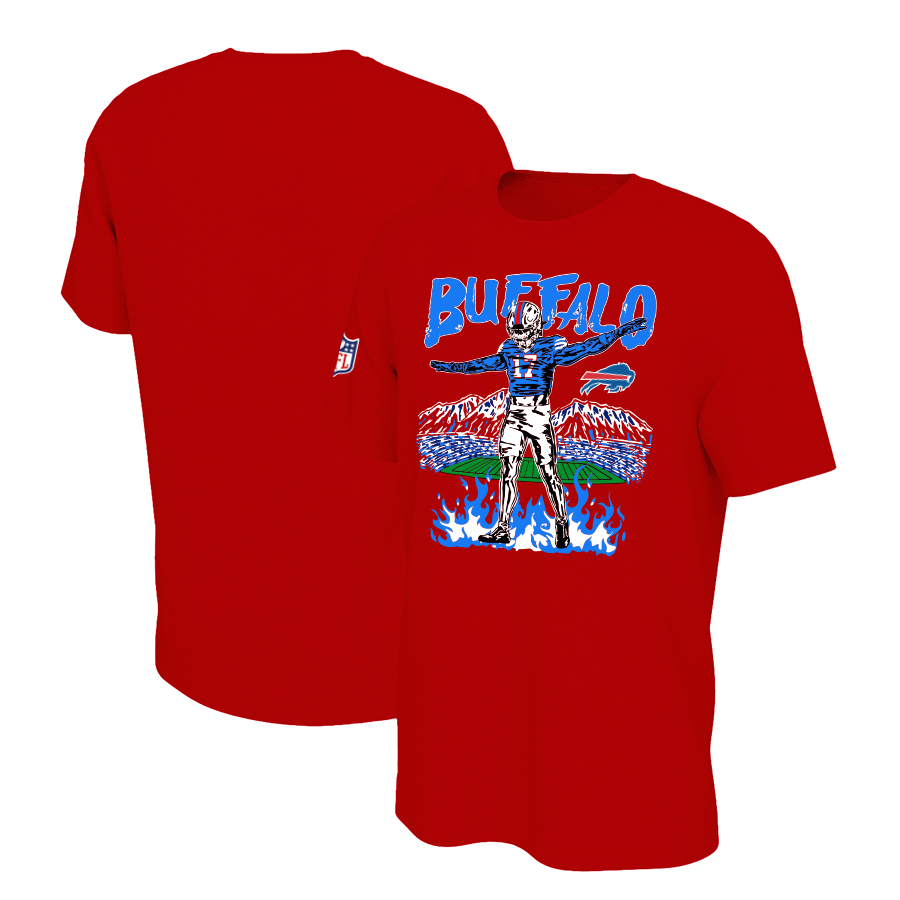 Men 2024 NFL Buffalo Bills T shirts red